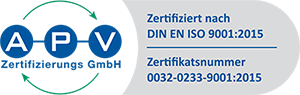 Zertifiziert nach DIN EN ISO 9001:2015